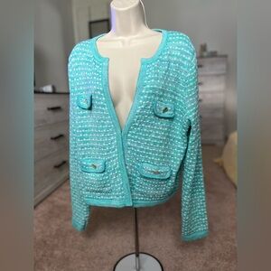 Lilly Pulitzer Kienna tweed cardigan size large